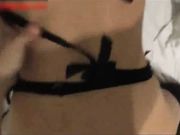 白嫩小妹穿着情趣丝袜丁字裤跟男友激情做爱后入姿势