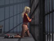 蝙蝠侠该死的哈莉·奎因在监狱里性爱抽插