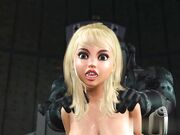 金发女郎在实验室里被科幻宇航员搞的喷水