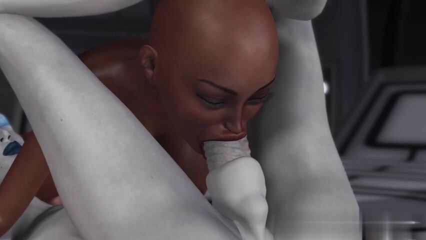 性感的科幻女性外星人在空间站与黑人女孩插逼