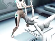 性感的科幻女性与外星人空间站手术室做爱打桩