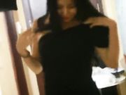 模特在酒店拍射，逼逼还化妆