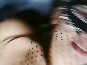 性感透视装黑丝带着面具跳舞