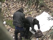 大叔泄火找大妈射完一起牵手离开