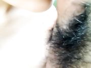 样子纯朴的村姑和乡下小伙在家里后面的竹林里直播啪啪