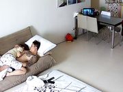 家庭摄像头破解强开TP一纹身哥沙发地上狠插性感骚货女友