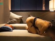 大二巨乳萌娘的调教 狐狸尾巴肛塞紧身束缚衣拽着狗链猛操不停呻吟