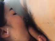 和前女友去酒店开房不戴套来一炮出出火