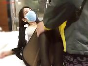 角色扮演网红美女OL职业装订餐叫了外卖送到之后勾引小哥啪啪啪无套内射干出血了