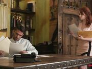 - 淫荡红发秘书athena Rayne，老板用力干