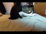 约操游戏瘾白丝俏学妹 边玩吃鸡游戏边吃鸡